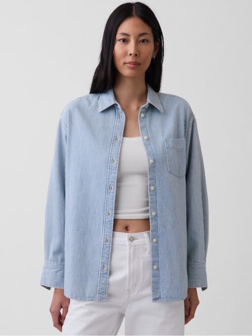 Gap Denim Strip Big Shirt